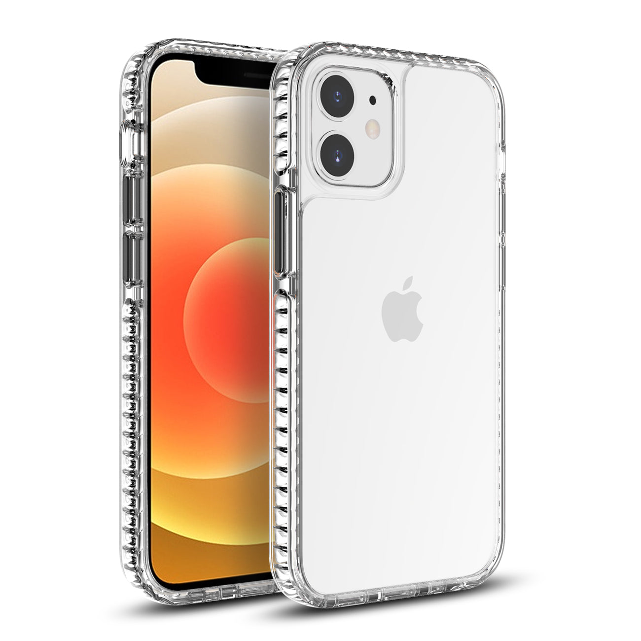 TPU Bumper Shockproof Case With Embedded Coil In BlackAPPLE IPHONE 12 MINI In Clear Black